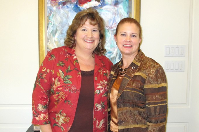 Melanie Seale, Delta Delta Delta, and Christine Barr, Gamma Phi Beta Katy