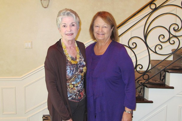 Research & Education Chairman Grace Anne Baker, Delta Gamma, and Vice Chair Polly Kent, Chi Omega area