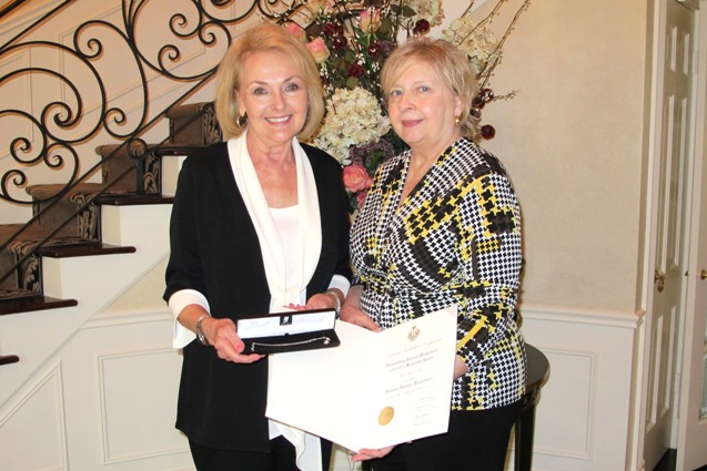 NPC Advisor Karen Ledbetter, Kappa Alpha Theta, and HAPA President Lorie Coffelt, Alpha Delta Pi area