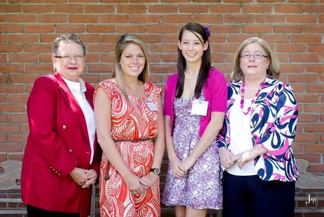 Beverly Cage (Mother) and Katie Cage (Alpha Chi Omega Winner) and Jordan Cooney (Alpha Chi Omega Winner) and Tammy Cooney (Mother) Alpha Chi Omega